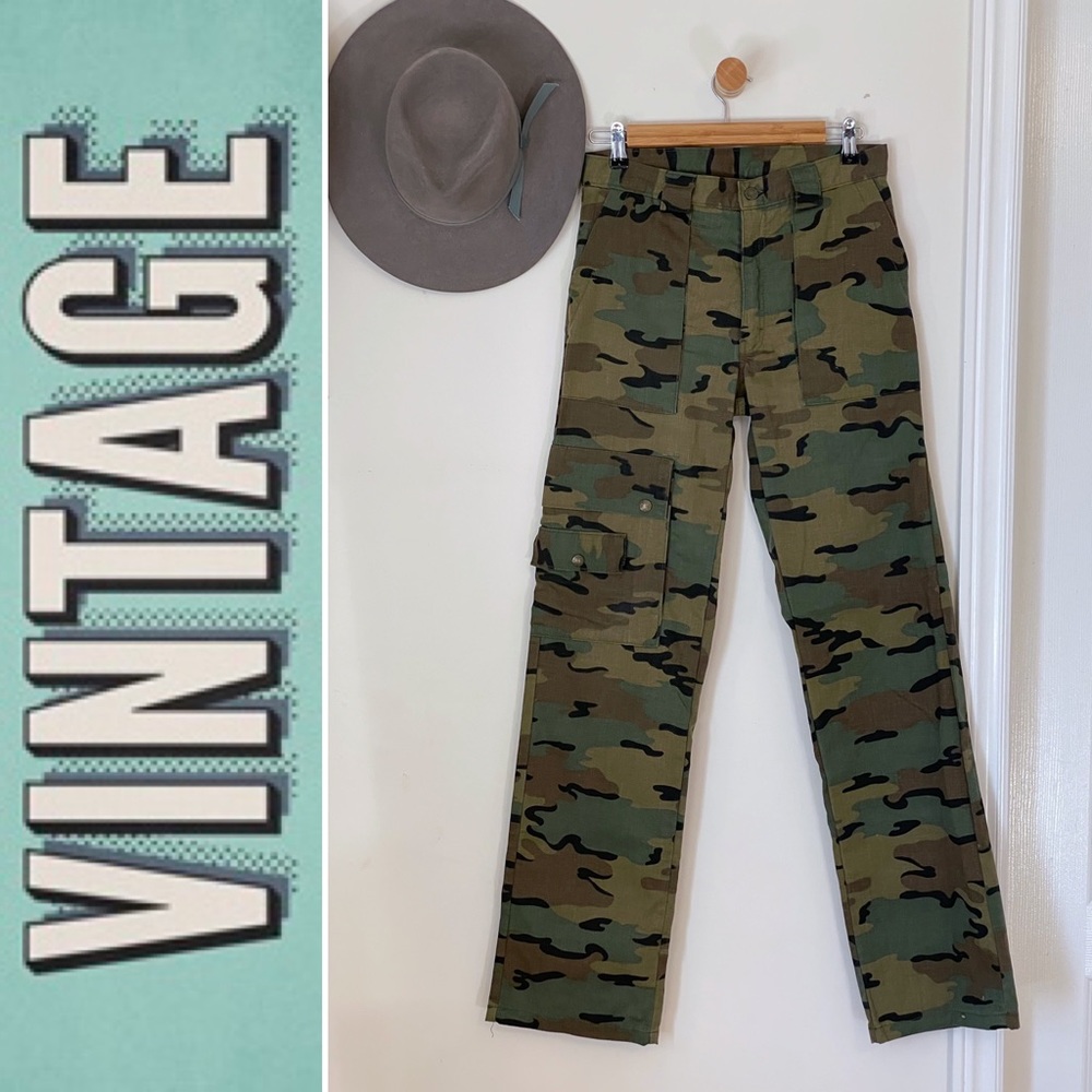 Vintage Liberty army pants in green camouflage
